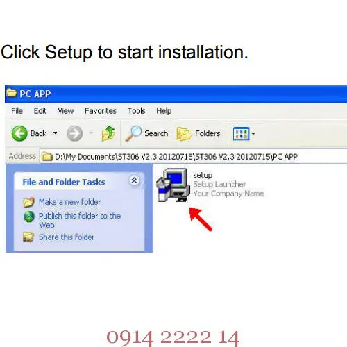 Nhấn setup để bắt đầu cài đặt