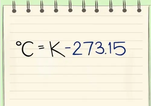 Chuyển từ độ Kelvin sang độ C