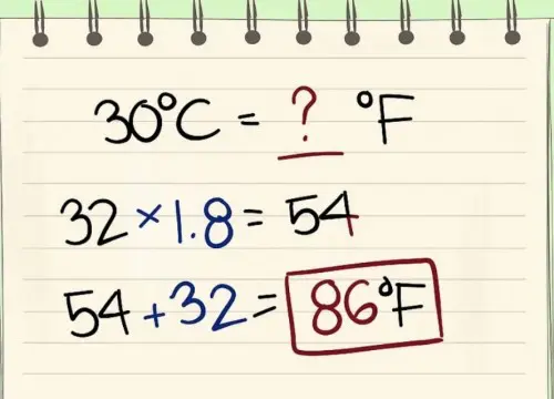 Chuyển đổi từ độ C sang độ F