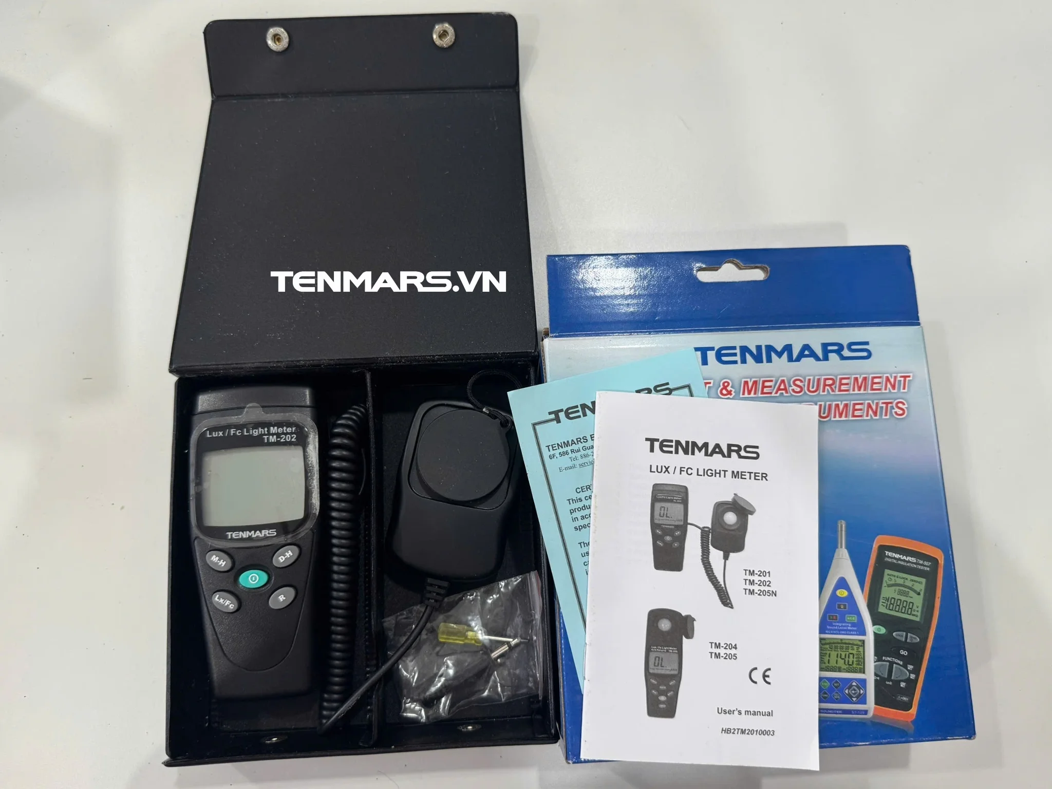 Máy đo ánh sáng Tenmars TM-202 9 Ảnh trọn bộ máy đo ánh sáng Tenmars TM-202