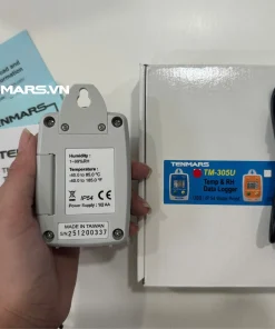 Ảnh mặt sau datalogger nhiệt độ Tenmars TM-305U