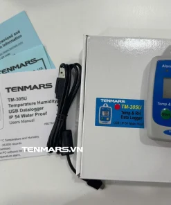 Ảnh trọn bộ nhiệt kế tự ghi Tenmars TM-305U