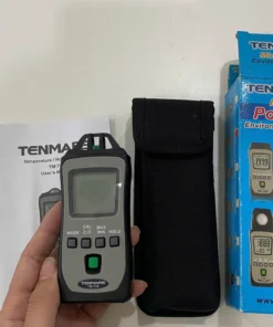 Bộ sản phẩm máy đo nhiệt độ độ ẩm Tenmars TM-730 đầy đủ phụ kiện