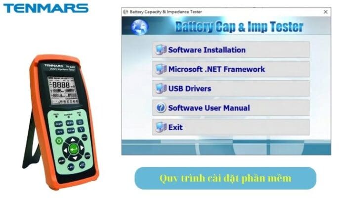 Cài phần mềm cho máy đo pin ắc quy Tenmars TM-6002