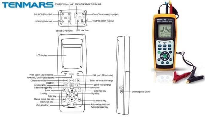may kiem tra pin ac quy tenmars tm 6002 1